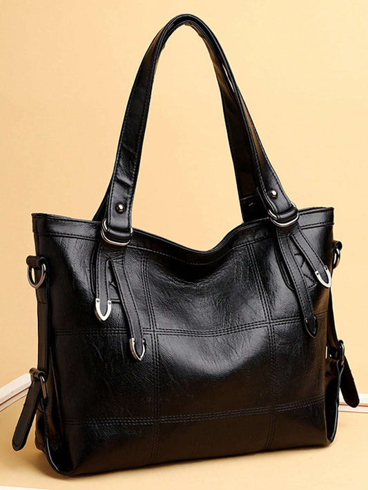 Minimalist Tote Bag Double Handle Solid Color Large Capacity, Lightweight, Portable, Business Casual, Suitable For Teen Girls Women College Students, Rookies & White-Collar Workers, Perfect For Back T